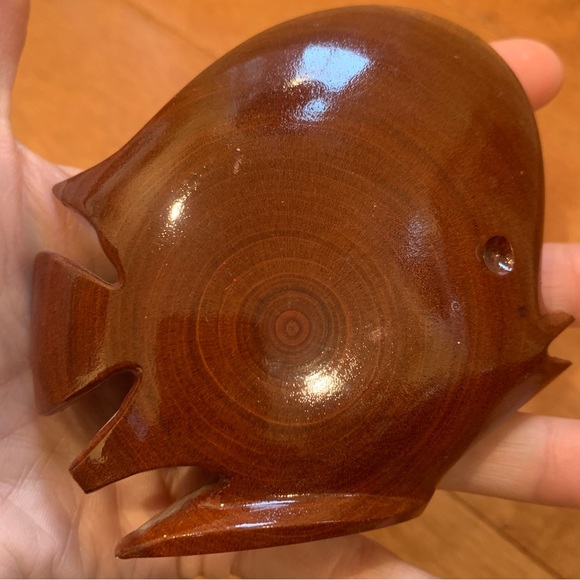 New Medford Mahogany Creations Genuine Barbados Mahogany Wood FISH and SAILBOAT - Picture 4 of 16